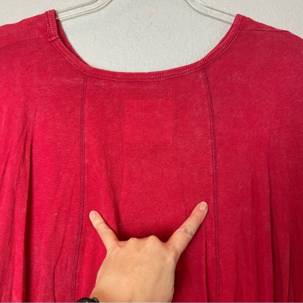 WE THE FREE FREE PEOPLE Flowy Crewneck Red Top Size XS - Picture 8 of 8